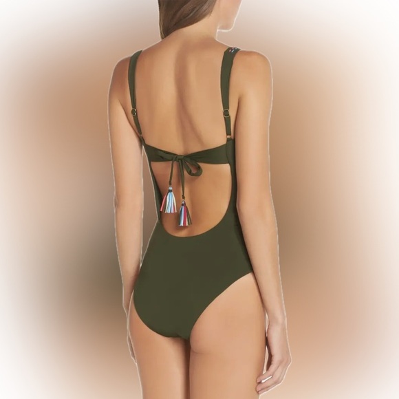 BECCA Quest One-Piece Swimsuit, Olive Green, XS - Picture 3 of 8